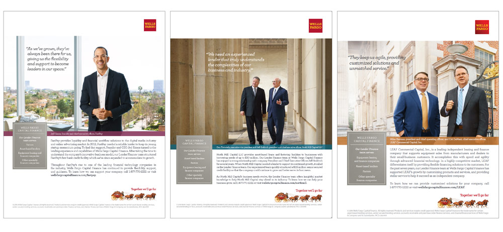 Advertising campaign with the CEOs pictured in ads.